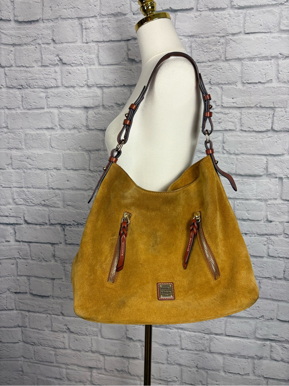 Dooney & Bourke - Mustard Suede Cooper Hobo Bag